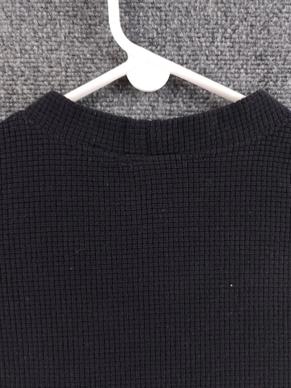 Mountain Hardwear Waffle Knit Pullover All Polyester Black Mens Large Crew Neck
